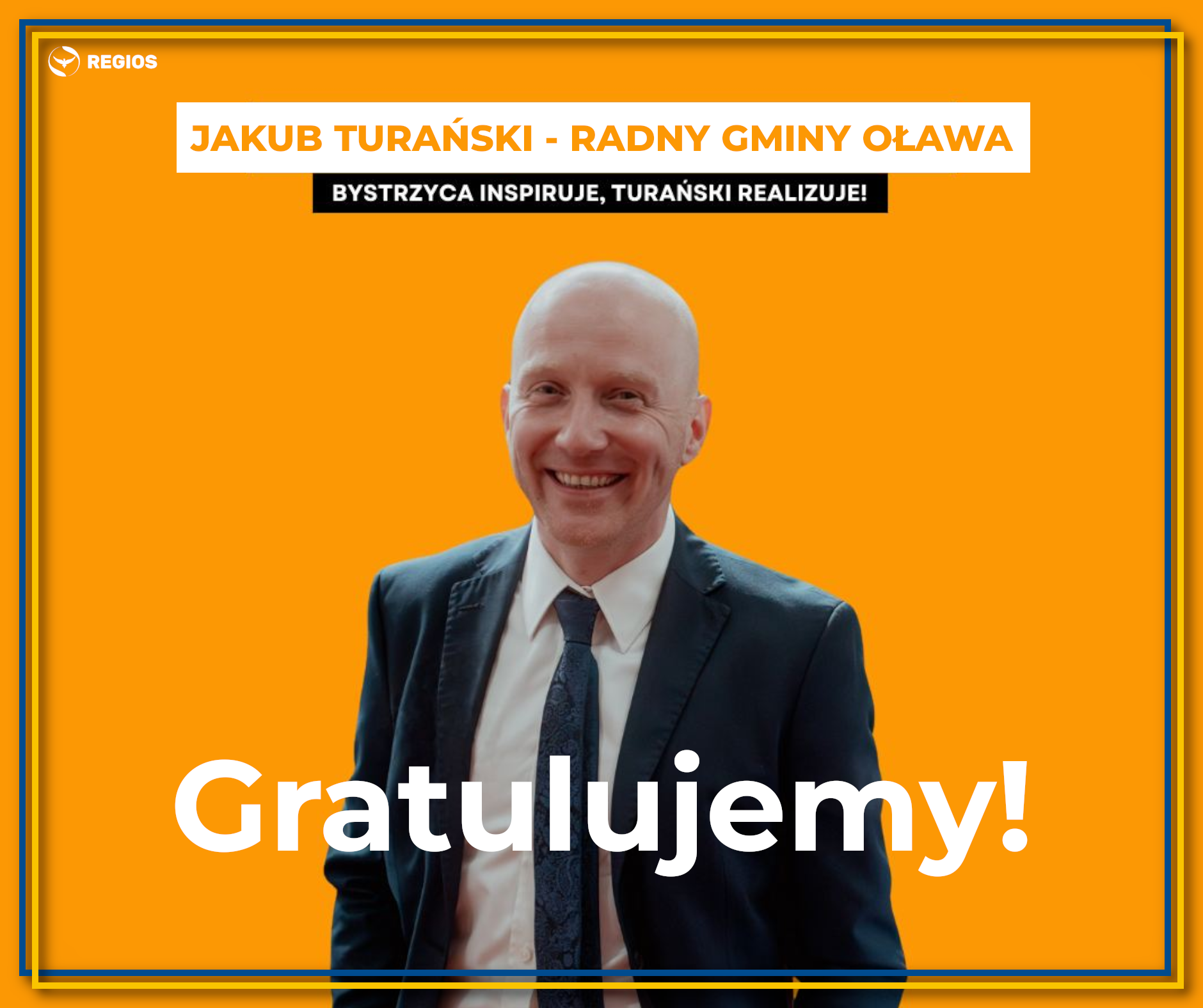 Jakub Turański radnym gminy Oława - gratulujemy!